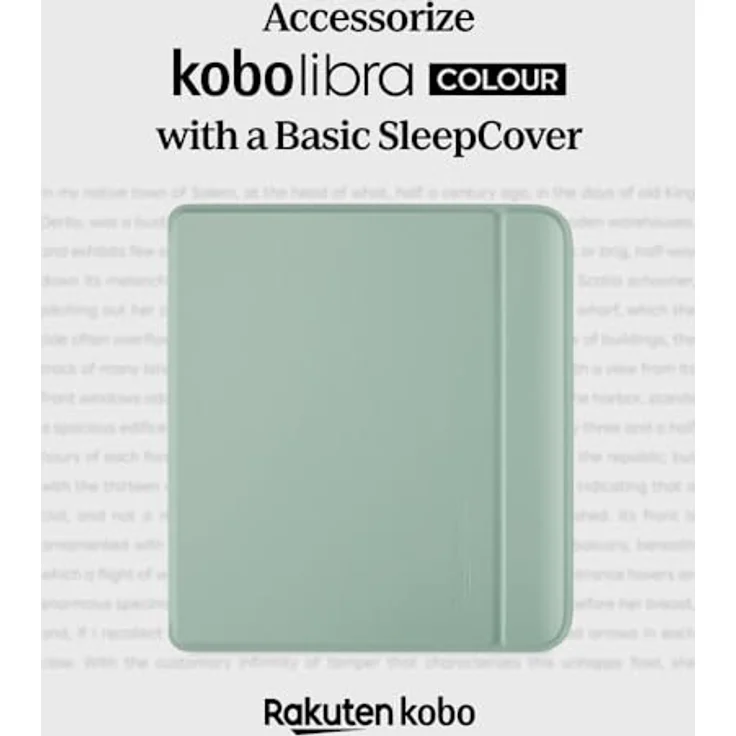 Kobo Libra Colour SleepCover Case | Garden Green Basic | Sleep/Wake Technology | Built-in 2-Way Stand | Vegan Leather | Compatible with 7" Kobo Libra Color eReader – Bild 4