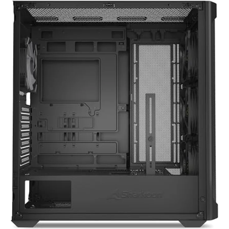 Sharkoon AK4W RGB Strip Black, ATX PC-Gehäuse mit vollem RGB-Beleuchtungssystem, starker Airflow und Dual-Radiator-Unterstützung – Bild 5