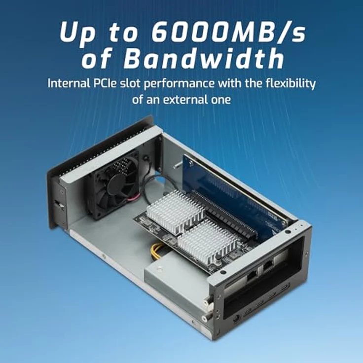 OWC Mercury Helios 5S, Thunderbolt™ 5 PCIe Erweiterungslösung mit 3 Ports, Aluminium-Gehäuse, flüsterleise, bis zu 6000 MB/s – Bild 3