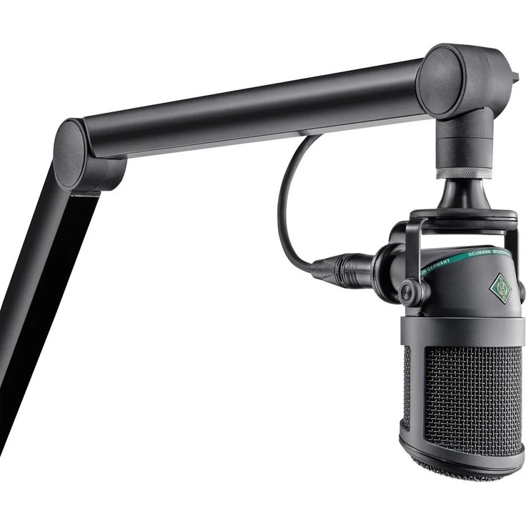 Neumann BCM 705 MT, dynamisches Rundfunkmikrofon mit mattschwarzer Oberfläche und integriertem Popschutz