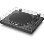 Sony PS-LX3BT, kabelloser Bluetooth-Plattenspieler mit vollautomatischer Wiedergabe, Hi-Res Audio, Riemenantrieb, integriertem Phono-Vorverstärker, 2 Geschwindigkeiten und Staubschutzhaube – Schwarz