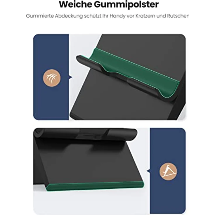 Ugreen LP247 Handy-Halterung Smartphone Halter 4.7-7.9-'-' Zoll Tisch Ständer Handystand Universal für Smartphones Schwarz – Bild 5