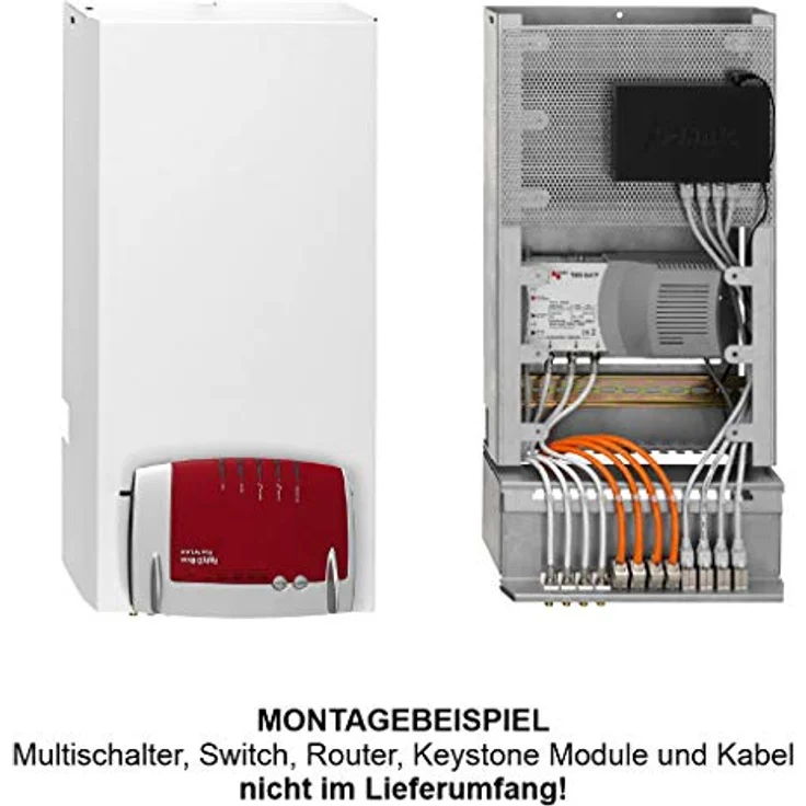 Rutenbeck MM Ap Netzwerk-Patchpanel, Multimedia-Verteiler für bis zu 15 Universalmodulen, vollgeschirmte Metallausführung, Wandmontage – Bild 4
