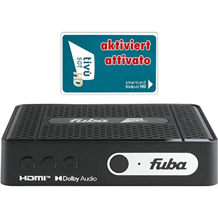 Tivusat FUBA ODE718 Full HD HEVC H.265 Smartcard HDMI DVB-S2 Sat Receiver mit Tivusat HD Karte