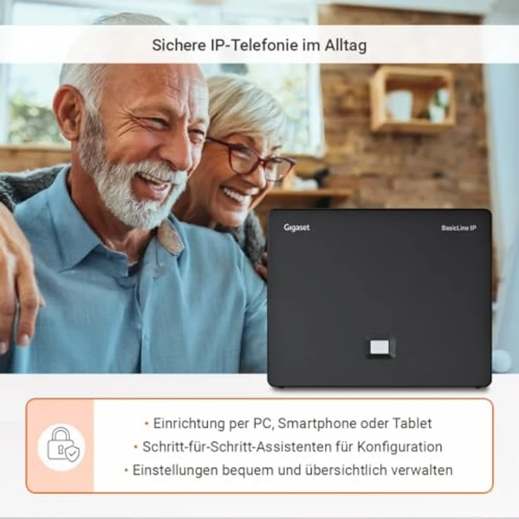 Gigaset BasicLine IP DECT Telefonbasis, HD-Sprachqualität für bis zu 6 Mobilteile, Schwarz – Bild 5