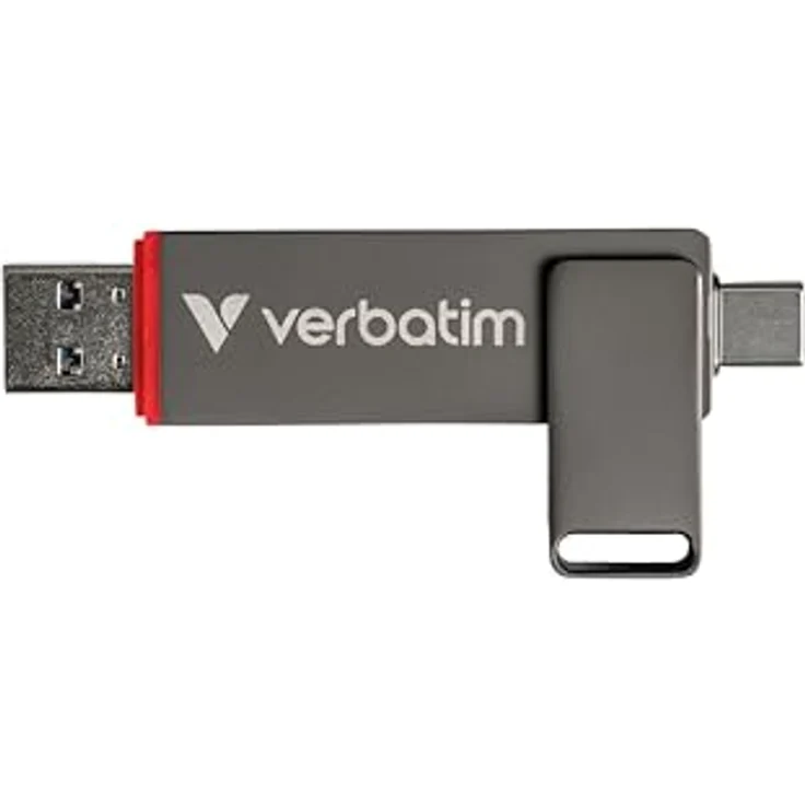VERBATIM Dual QuickStick SSD USB-A/C 3.2 Gen1, 1TB USB-Stick mit 550 MB/s, grau – Bild 2