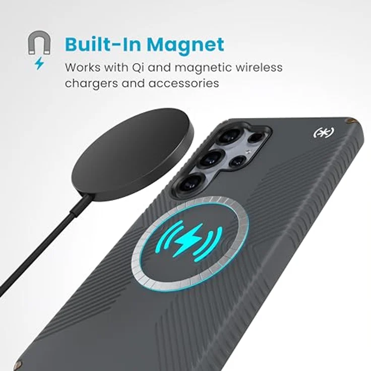 Speck Samsung Galaxy S25 Ultra Hülle – Magnet-Hülle mit 3,5 m Fallschutz, rutschfesten Griffen, erhöhtem Display- und Kamera-Schutz, Presidio 2 Grip – Magsafe kompatibel (1 Stück) – Bild 3