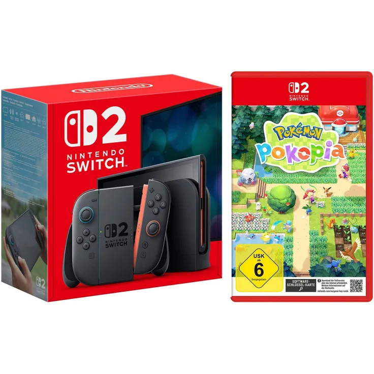 Nintendo Switch 2 Switch 2, 7,9″ 1080p LCD 120 Hz, 4K Docking, 256 GB Speicher + Pokémon Pokopia