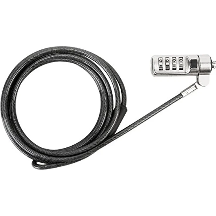 Targus Laptop Schloss ASP66GLX-S, Zahlenschloss mit 2 m langem galvanisiertem Stahlkabel für sichere Befestigung – Bild 1