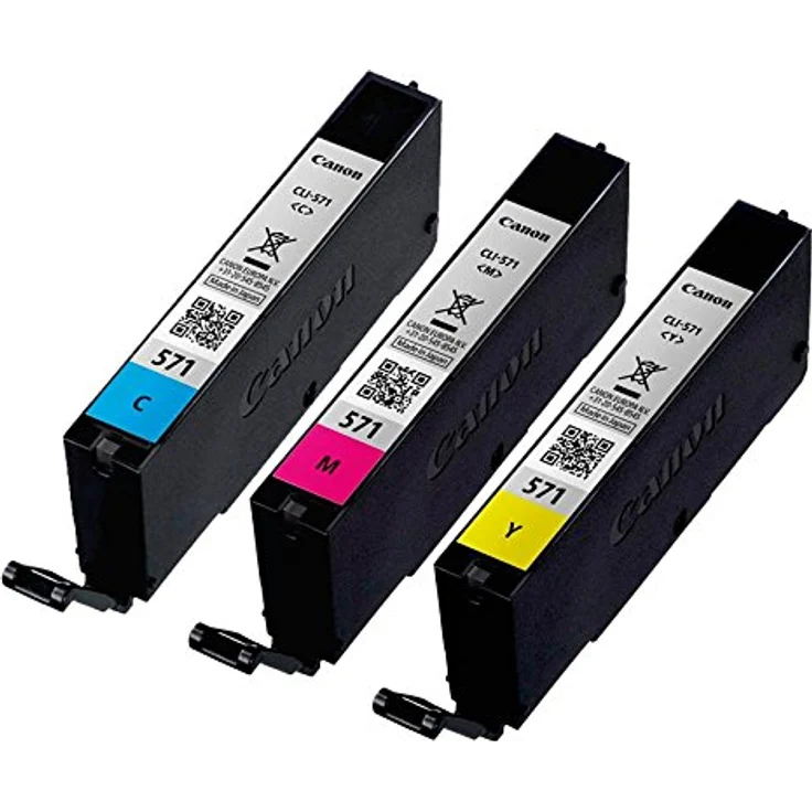 Canon CLI-571 Tinte + Fotopapier - Multipack (Schwarz, Gelb, Cyan, Magenta) + 50 Blatt Fotoglanzpapier 10 x 15 cm Original – Bild 4