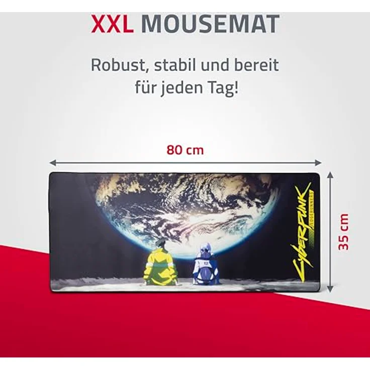 DEVplus Cyberpunk Edgerunners Moon (XXL), Mausmatte, Schwarz – Bild 3