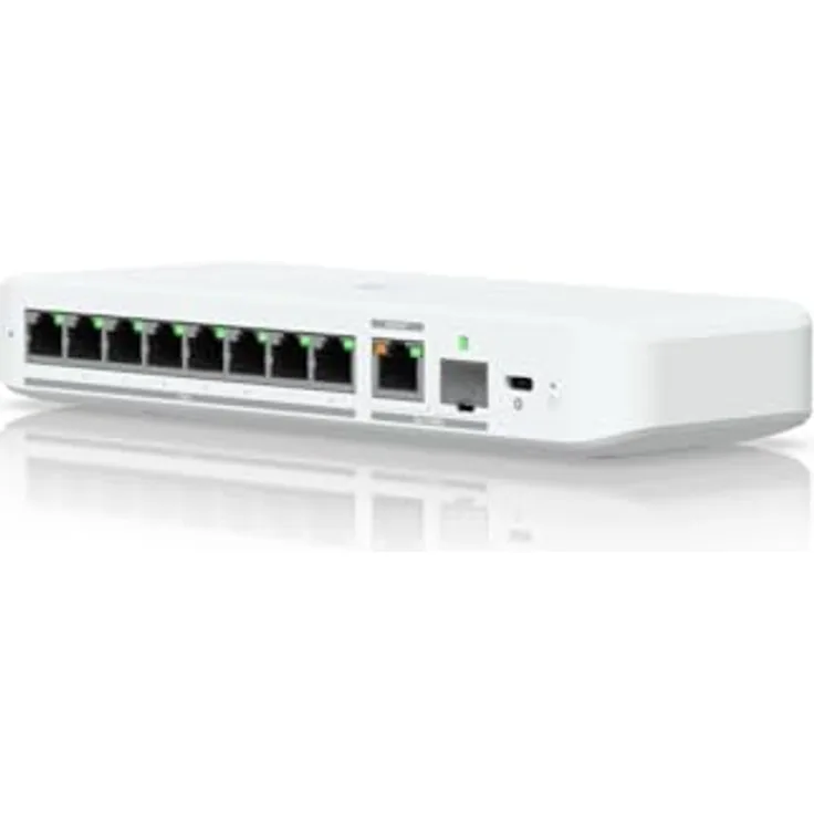 Ubiquiti UniFi Switch USW-FLEX-2.5G-8, Managed Desktop Switch mit 8x RJ-45, weiß