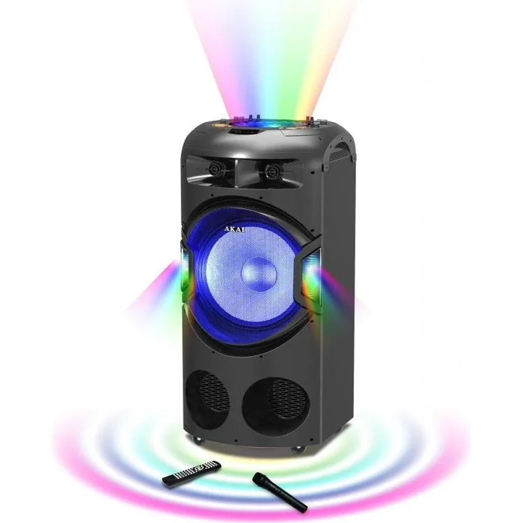 Akai Professional DJ-BY4L, 2-Wege Public Address Lautsprecher, Bluetooth, batteriebetrieben, RMS 120W, Schwarz
