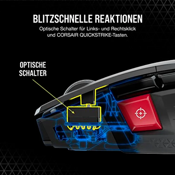 Corsair M65 RGB Ultra Wireless, Anpassbare kabellose FPS Gaming-Maus, Schwarz – Bild 5