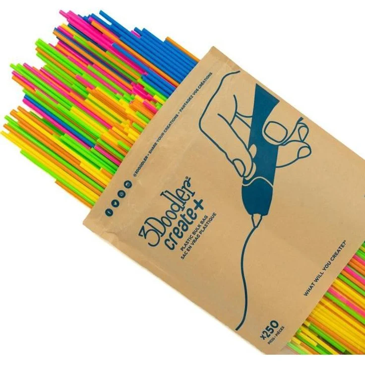 3Doodler Create+ & Pro+ 250 PLA "Neon Sunset Mix", 3D Filament, Mehrfarbig, 3 mm, 500 g