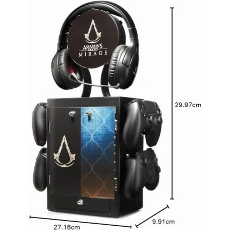 Numskull Assassin's Creed - Mirage Gaming Locker für bis zu 10 Spiele, schwarz – Bild 10