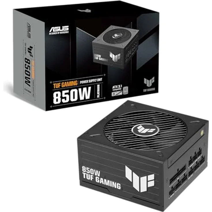 ASUS TUF GAMING PLATINUM 850W Netzteil, 850 Watt, ATX 3.1, 80 Plus Platinum, schwarz – Bild 1