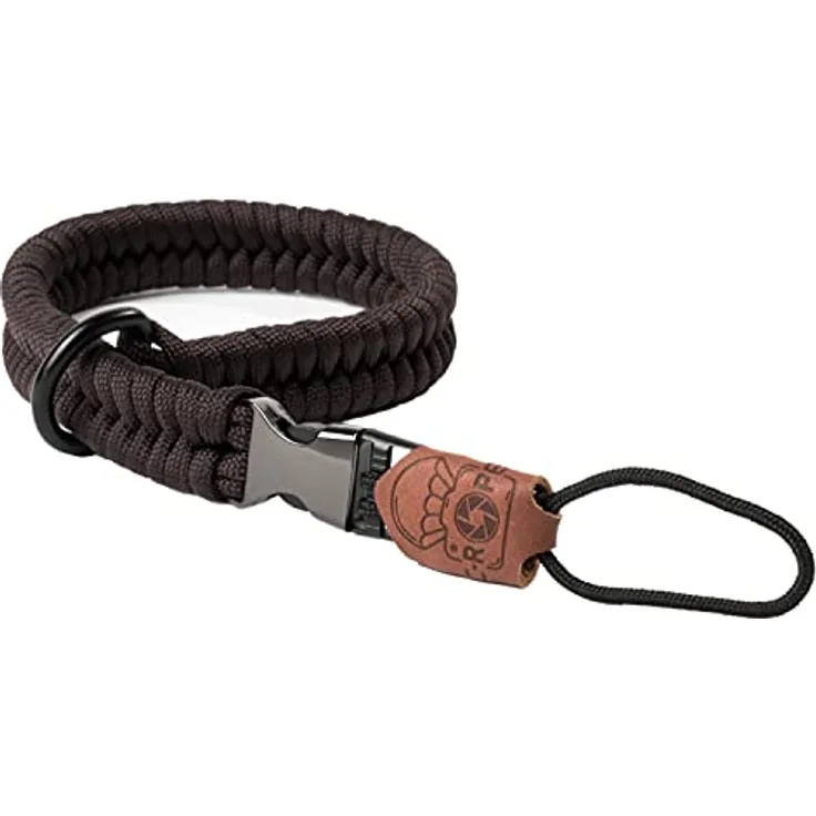 C-Rope Kamera Handschlaufe The Claw aus handgeflochtenem Paracord. Kameragurt mit Schnellverschluss-System, Braun