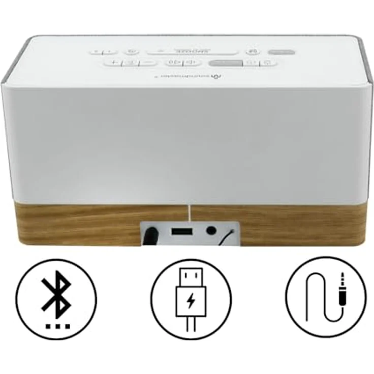 Soundmaster UKW-PLL Uhrenradio UR630WE, Bluetooth, USB Ladefunktion, in Weiß – Bild 3