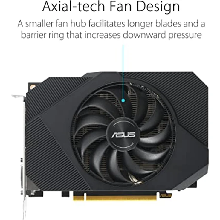 ASUS Phoenix GeForce RTX 3050 8GB Gaming Grafikkarte (NVIDIA GeForce RTX 3050, PCIe 4.0, 1x HDMI 2.1, 3X DisplayPort 1.4a, PH-RTX3050-8G-V2) – Bild 2