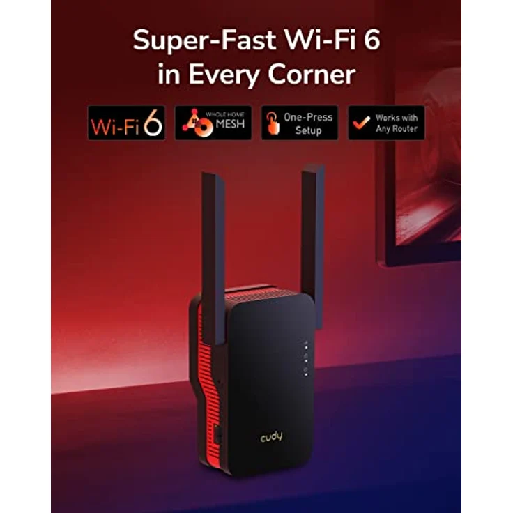 Cudy RE3000 AX3000 WiFi 6 Mesh Repeater WLAN-Repeater, AX3000 Wi-Fi 6 Mesh Repeater, Gigabit Ethernet Port – Bild 2