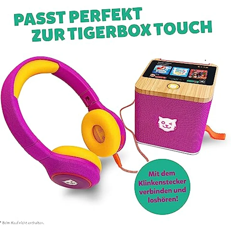 tigermedia tigerbuddies Kinderkopfhörer pink rosa on-Ear Bluethooth Lautstärkebegrenzung 85 dB kabellos faltbar in Premium-Qualität, 145x191.5x76.5mm – Bild 5