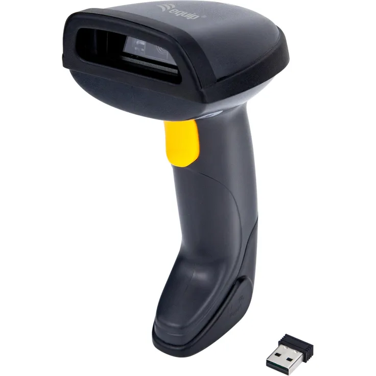 equip Barcode Omni-Direktional Laser Kabel USB 1D2D, Barcode-Scanner, Schwarz