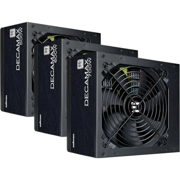 Zalman DecaMax 700 W 80 Plus PC-Netzteil, leistungsstark und ultra-leise, schwarz – Bild 4