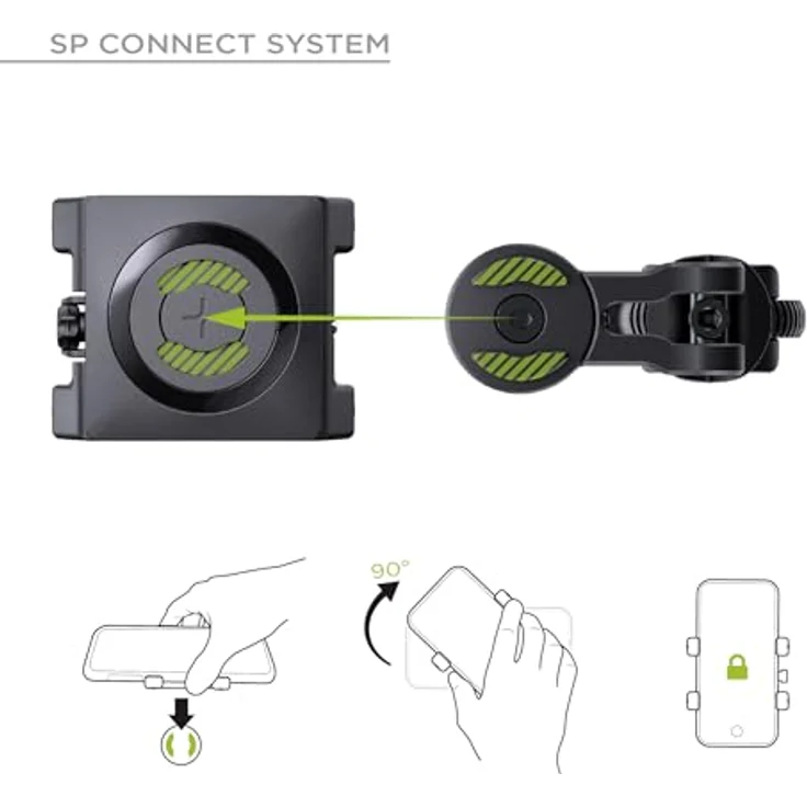 SP Connect Handyhalterung Bike Bundle II, Universal Clamp, schwarz – Bild 4