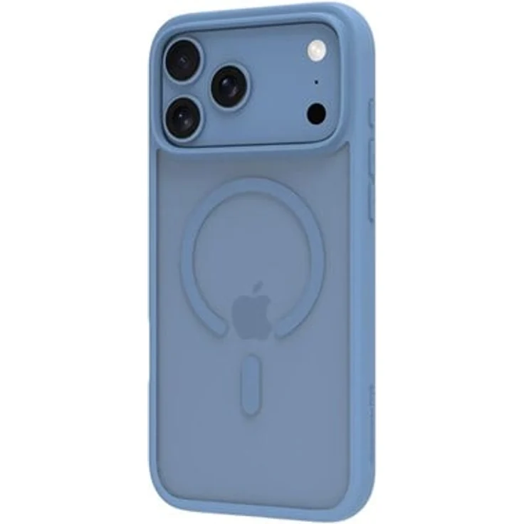 dbramante1928 Grenen Ultra, Handyhülle für iPhone 17 Pro Max und 18 Pro Max, MagSafe-kompatibel, Frosted Clear Blau, D3O Schutz