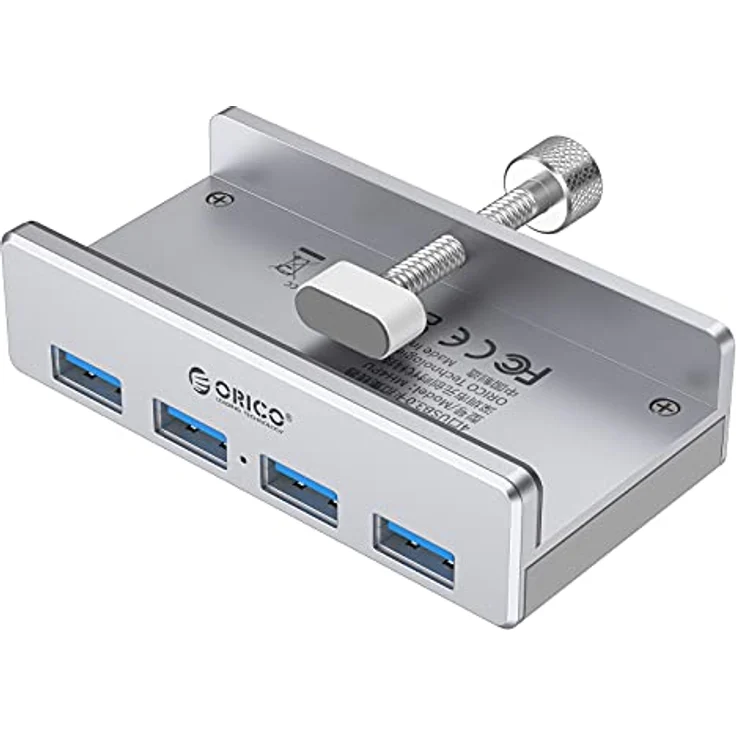 ALLNET ALL-USB3-HUB-4-CLIP Schnittstellen-Hub USB 3.2 Gen 1 (3.1 Gen 1) Type-A 5000 Mbit-s Silber ( ALL-USB3-HUB-4-CLIP ) – Bild 2