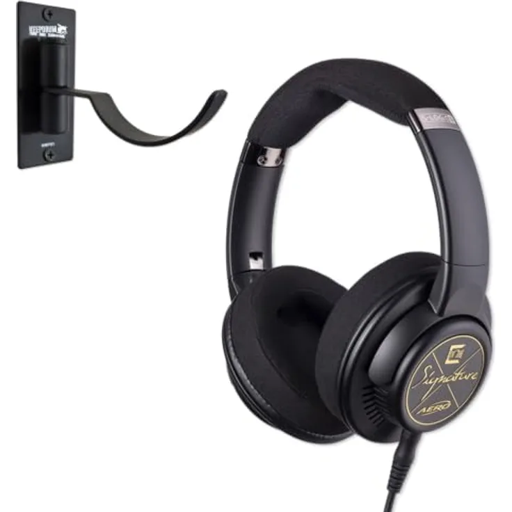 Ultrasone Signature Aero, Halboffene Kopfhörer mit 45 mm Graphen-Treiber und Wandhalter, schwarz