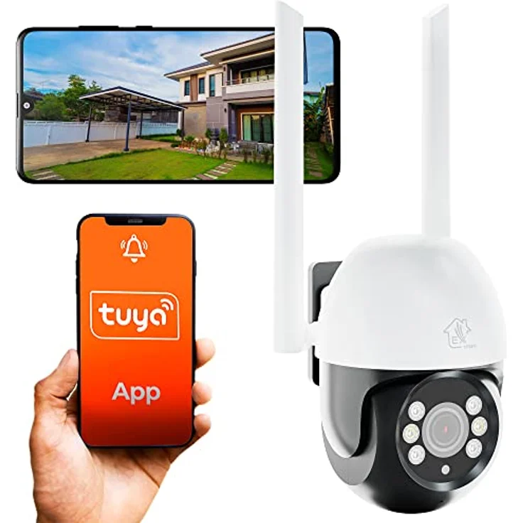 Überwachungskamera Aussen PERUN IP Kamera 1296P PTZ Wi-Fi 2.4GHz Außenkamera MicroSD 128GB Farb-Nachtmodus weiter Betrachtungswinkel intelligente Auto-Tracking Camera Wifi Micro USB iOS Android – Bild 1