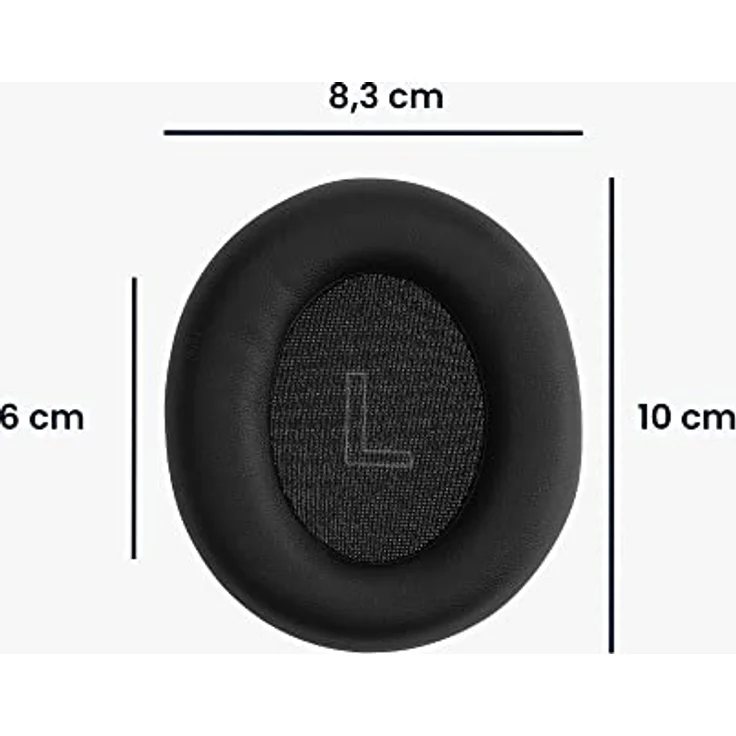 kwmobile 2X Ohrpolster kompatibel mit Anker Soundcore Life Q35 / Q30 - Kopfhörer Polster aus Kunstleder für Over Ear Headphones, Schwarz – Bild 4