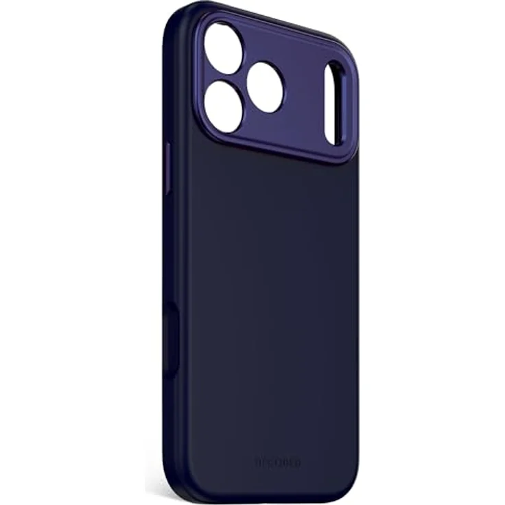 Decoded Silikonhülle für iPhone 17 Pro Max, Antibakterielle Beschichtung, MagSafe Kompatibel, Fallschutz, Kratzfest, Metallknöpfe, Dunkel Blau – Bild 2