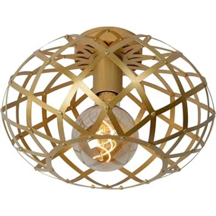 LUCIDE WOLFRAM - Deckenleuchte - Ø 30 cm - Dimmbar - Mattes Gold/Messing – Bild 1