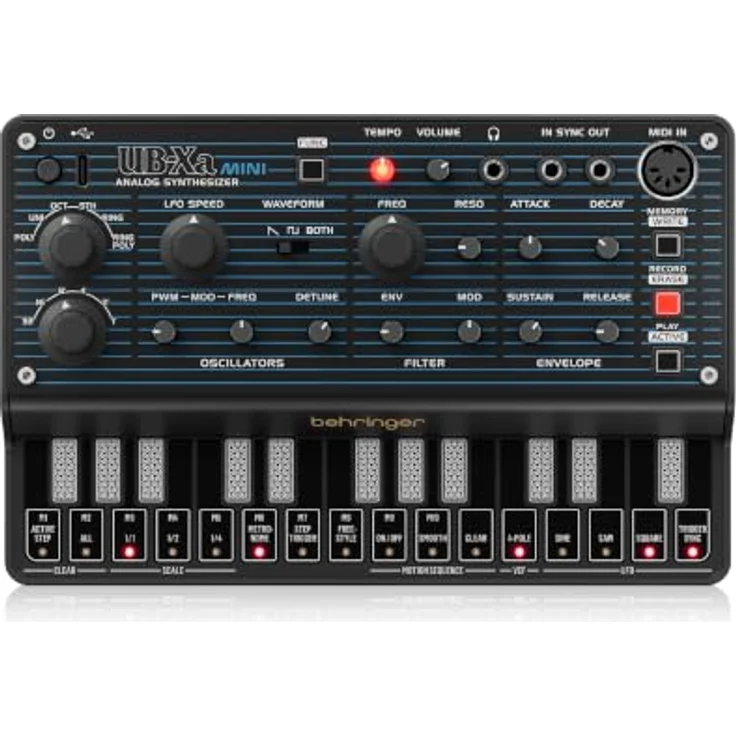Behringer UB-Xa Mini Synthesizer, Analog Synthesizer mit 3 Stimmen, Ringmodulator und 27-Tasten-Kapazitives Keyboard – Bild 1