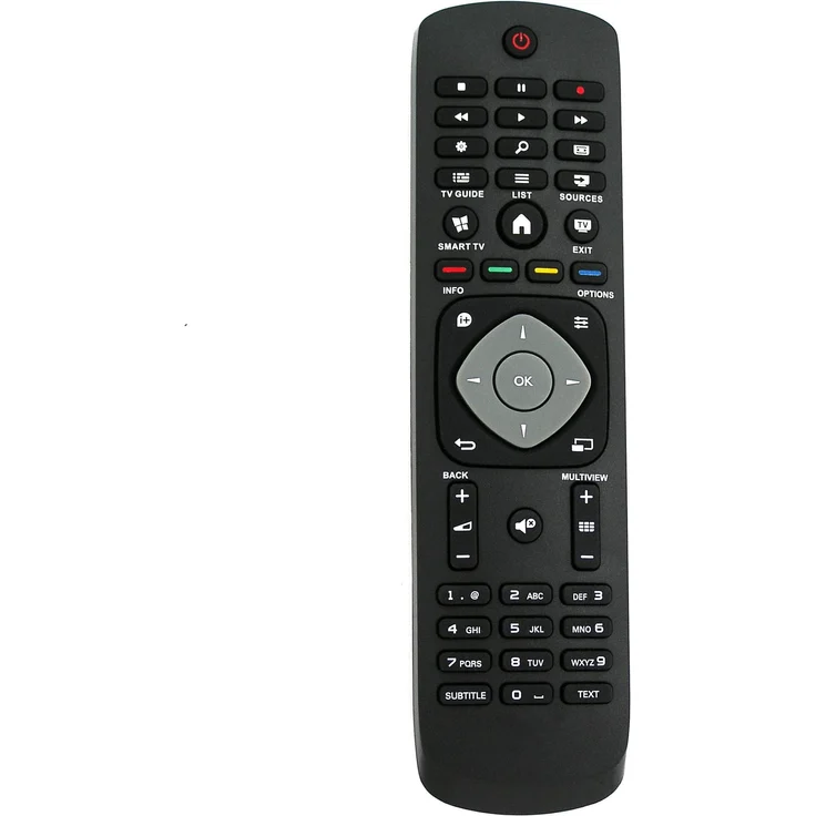 Alltro Universal TV Fernbedienung für Philips Smart TVs, Reichweite 10 m, AAA-Batteriebetrieb, kompakte Maße 5.3x20.3 cm, 80 g leicht