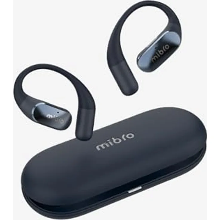 Mibro Open-Ear-Kopfhörer 30 Stunden Akkulaufzeit, Bluetooth 5.4, IPX4 wasserfest, Schnellladung, Mikrofon, Schwarz