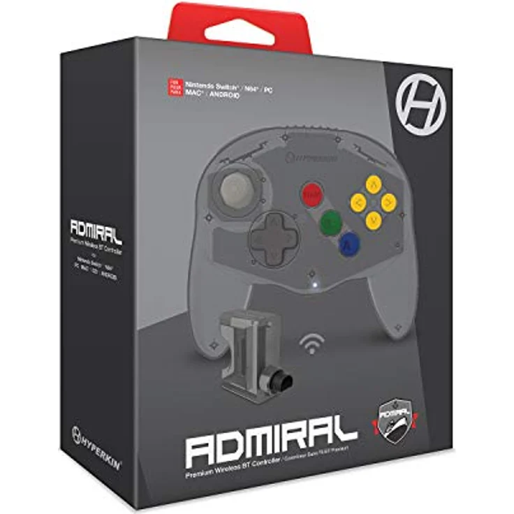Hyperkin Admiral Premium Wireless Controller für Nintendo 64, ergonomisches Design, doppelter Z-Taste, Space Black – Bild 2