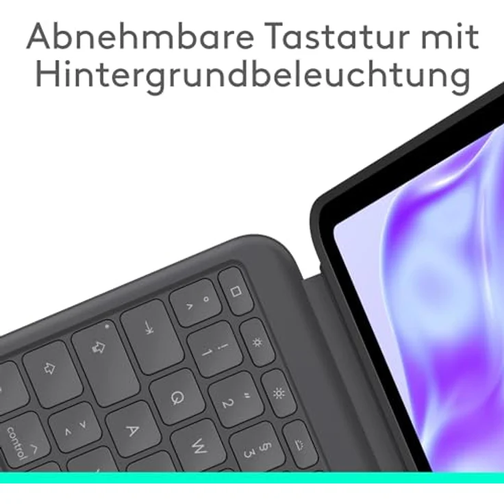 Logitech Combo Touch iPad Pro 13 Zoll (M4) (2024) Tastatur-Case - Abnehmbare Tastatur mit Hintergrundbeleuchtung, Multi-Touch-Trackpad und Smart Connector - Graphit – Bild 3