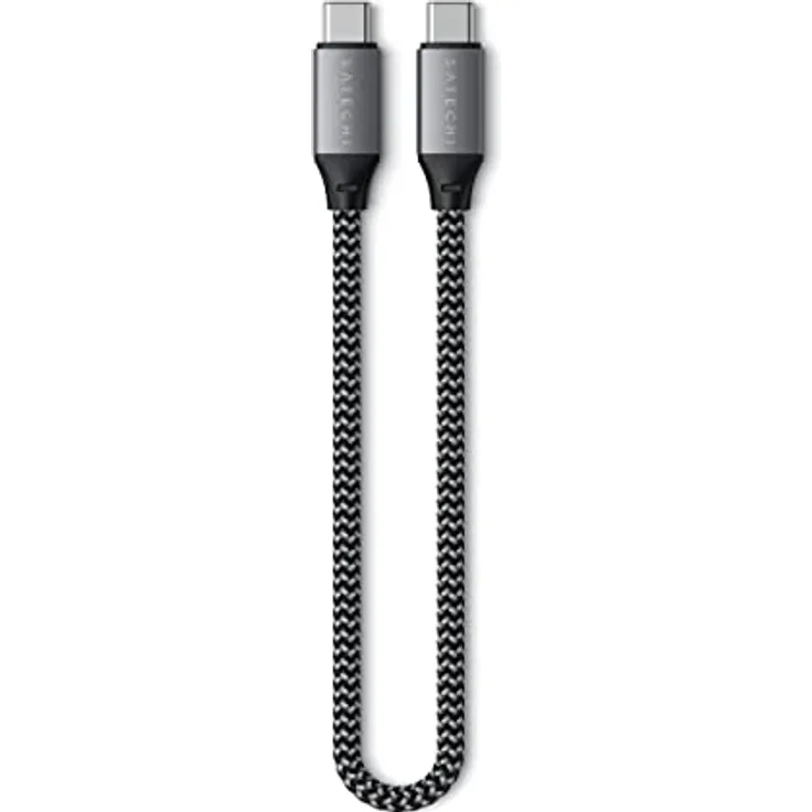 SATECHI USB4 auf USB-C Kabel für USB Typ C Geräte – 10 Zoll/ 25 cm – Für M2/ M1 MacBook Pro/Air, M2/ M1 iPad Pro/Air, M2 Mac Mini, iMac M1 und mehr