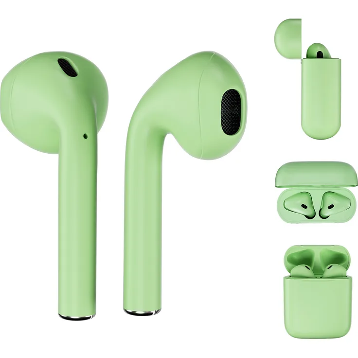 Leicke Twin Mini Pro Edition QI, kabellose Bluetooth Kopfhörer mit Freisprechfunktion und Wireless Charging Case