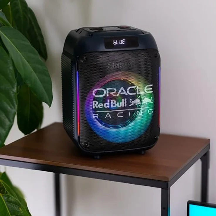 Oracle Red Bull Racing RB-SK250, Bluetooth Lautsprecher mit 40W Leistung, LED-Lichtern, USB, FM, TWS & Fernbedienung – Bild 2