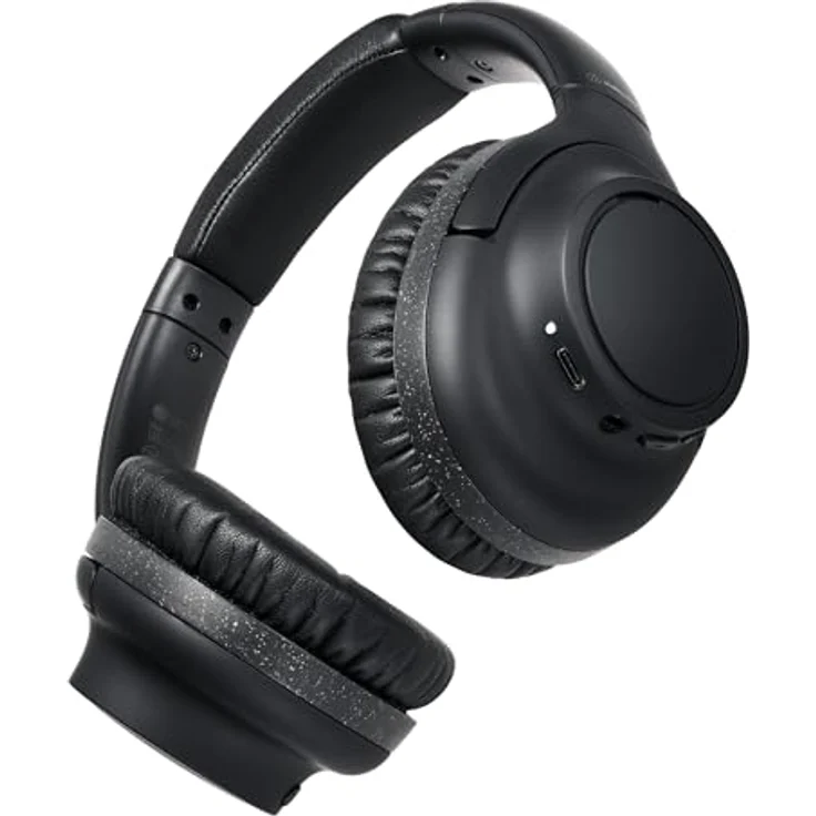 Audio-Technica ATH-S300BTBK Kabelloser Kopfhörer mit Geräuschunterdrückung Schwarz, 90 Stunden Akkulaufzeit, Hybrid-Noise-Cancelling – Bild 2