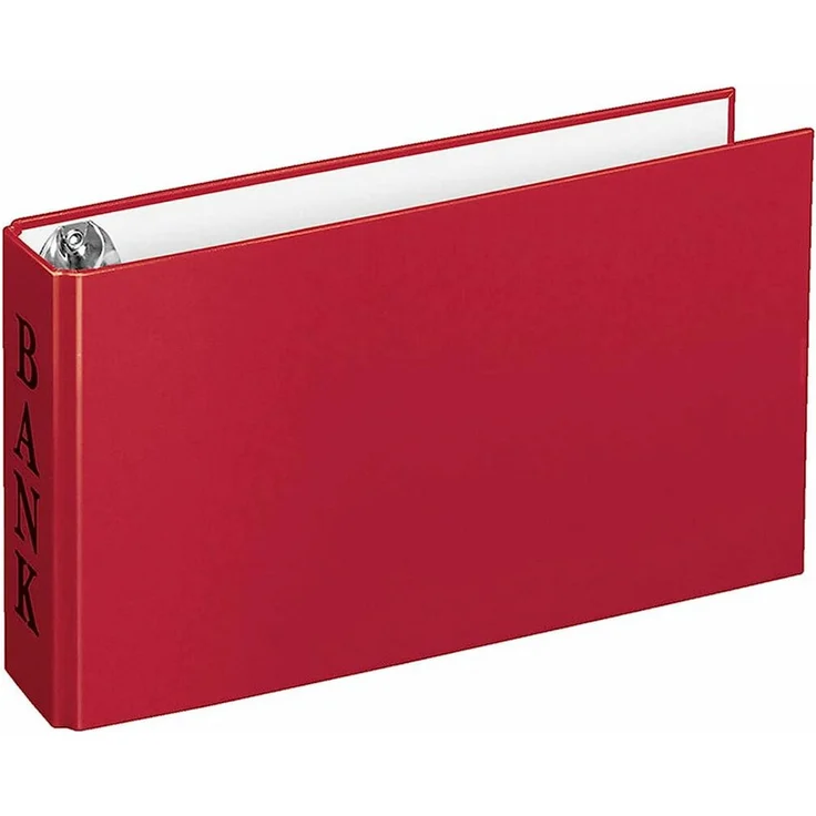 VELOFLEX Präsentationsordner VELOCOLOR® Bankringbuch 2-Ringe rot 4,5 cm DIN A6 quer, PP-laminiert mit 2-D-Ringmechanik – Bild 1