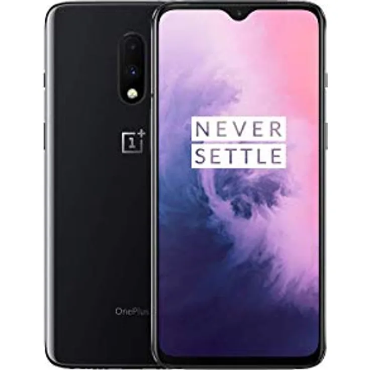 OnePlus 7 Smartphone 16,28cm Pixel (6,41 Zoll) AMOLED-Display, 128GB interner Speicher, 6GB RAM, Dual-SIM, Android, Mirror Gray