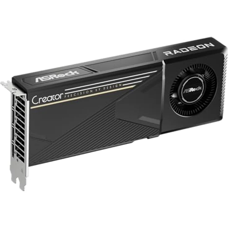 AsRock Radeon AI PRO R9700 Creator, 32 GB GDDR6 Grafikkarte mit 4096 Shaders, 7680 x 4320 Pixel Auflösung, PCIe 5.0, Dual-Lüfter-Kühlsystem – Bild 3