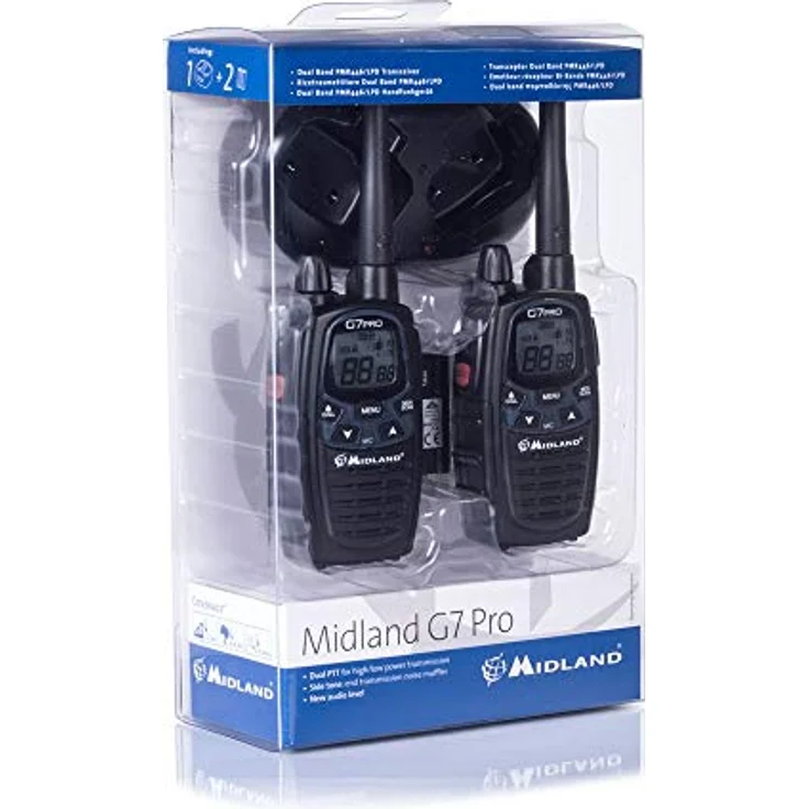 LPD-PMR-Handfunkgerät Midland G7Pro paar C1090.06 2er Set - Roger Beep - 446 MHz - Funk (C1090.06) – Bild 5