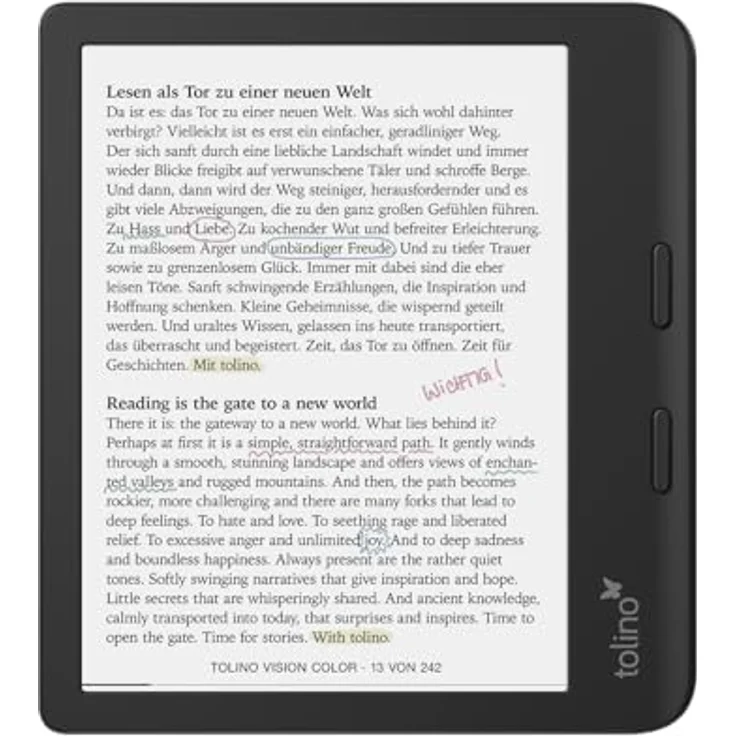Tolino VISION COLOR, E-Book-Reader mit 32 GB Speicher und farbigem 7" E-Ink-Kaleido-Display – Bild 2